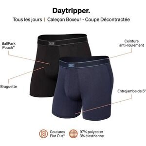 SAXX Daytripper Men's XXL Everyday Boxer Briefs Relaxed Fit 5" Inseam NIB